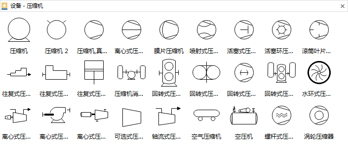 压缩机设备符号