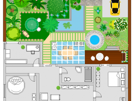 花园别墅平面图符号