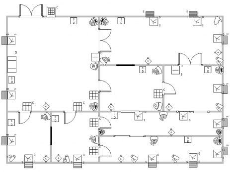 门禁系统平面图例子