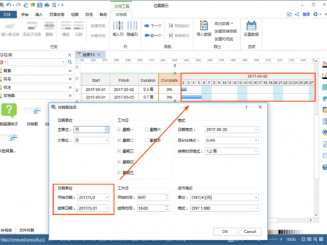 项目管理甘特图