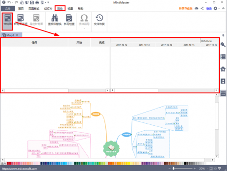 用思维导图软件画甘特