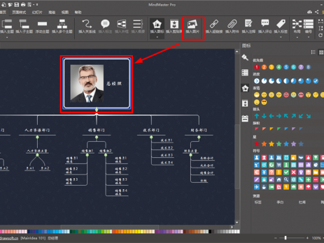MindMaster绘制组织架构图