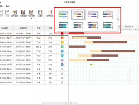 项目管理甘特图