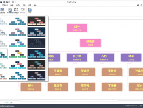组织架构图主题