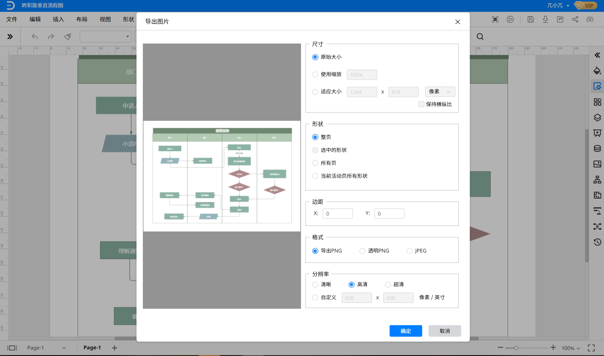 跨职能流程图保存